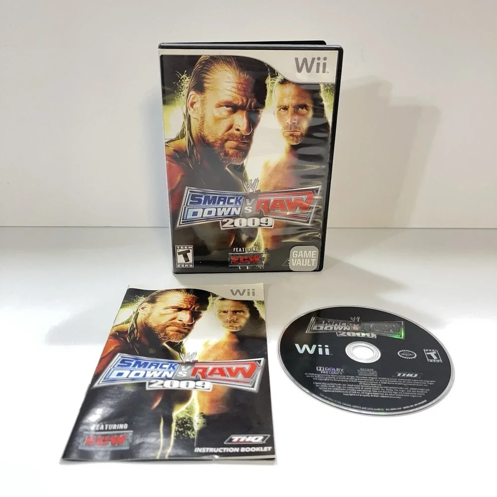 WWE Smackdown vs. Raw 2009 CIB W/ Manual - Tested - Wii